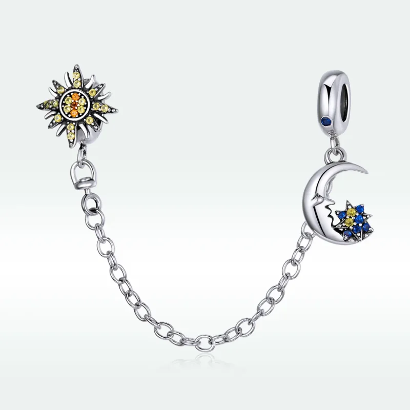 (image for) Pandora Style Silver Whole Universe Safety Chain - SCC1763 - View 5