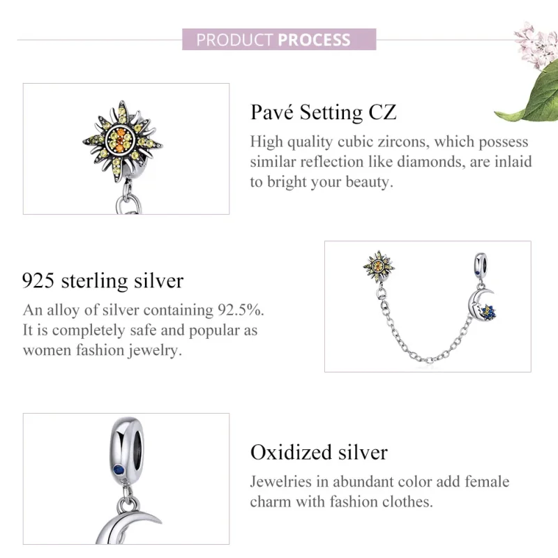 (image for) Pandora Style Silver Whole Universe Safety Chain - SCC1763 - View 8