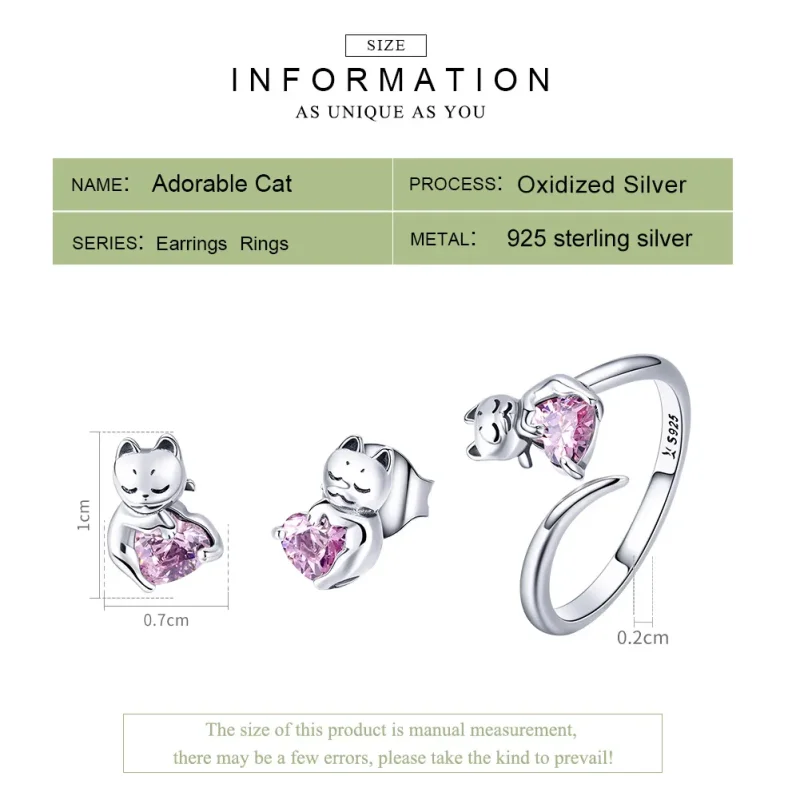 (image for) Pandora Style Adorable Cat Jewelry set - SET002 - View 3