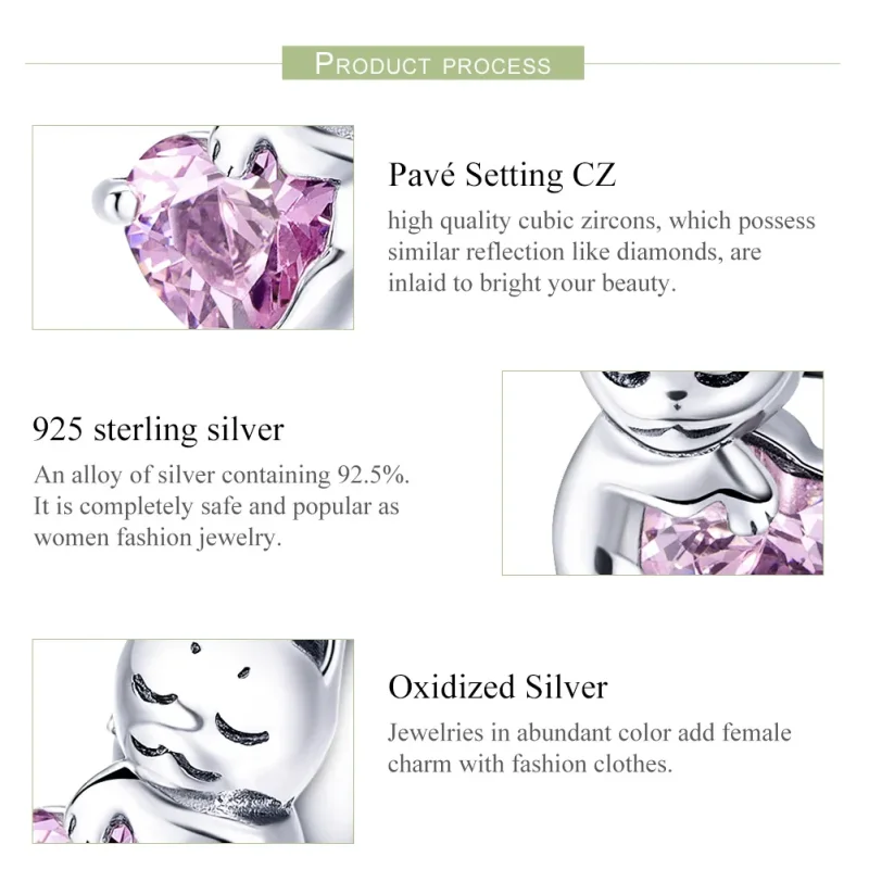 (image for) Pandora Style Adorable Cat Jewelry set - SET002 - View 4
