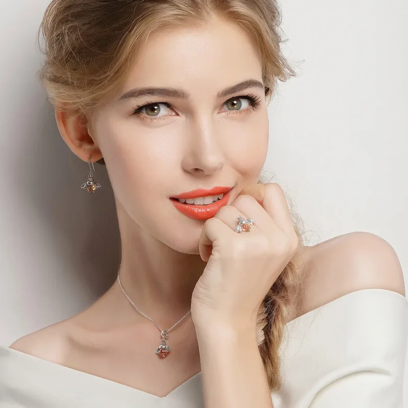 (image for) Pandora Style Bee Jewelry set - SET006 - View 5