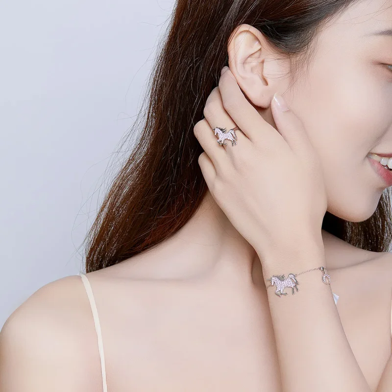 (image for) Pandora Style Cute Unicorn Jewelry set - SET009 - View 2