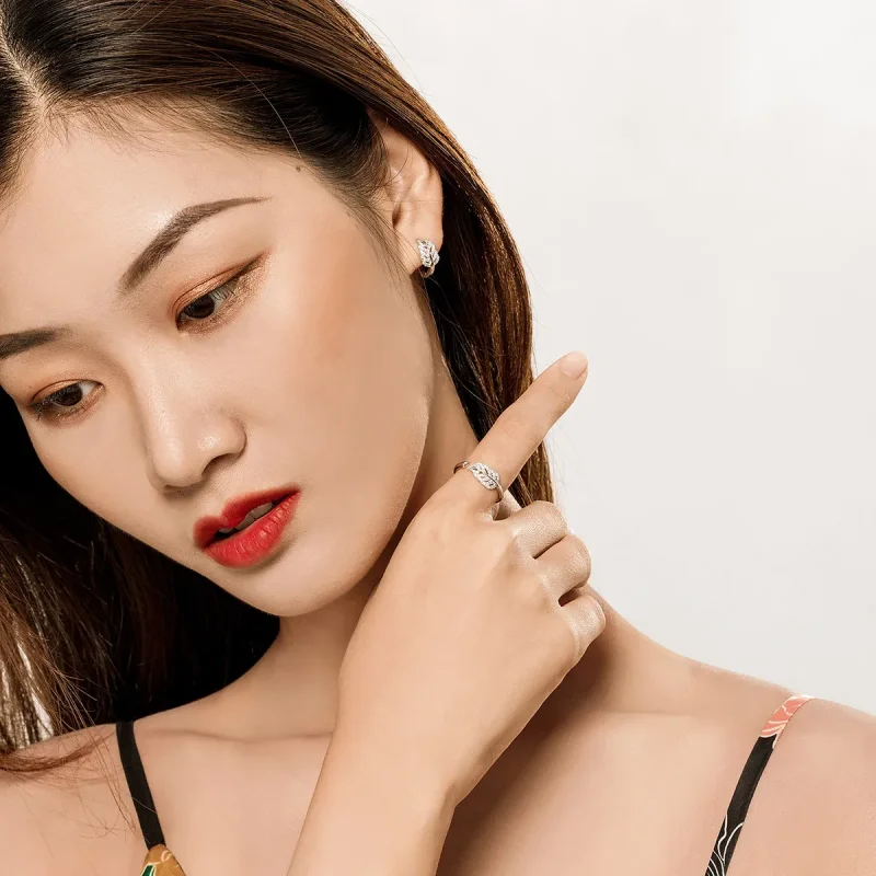 (image for) Pandora Style Feather Jewelry set - SET012 - View 4
