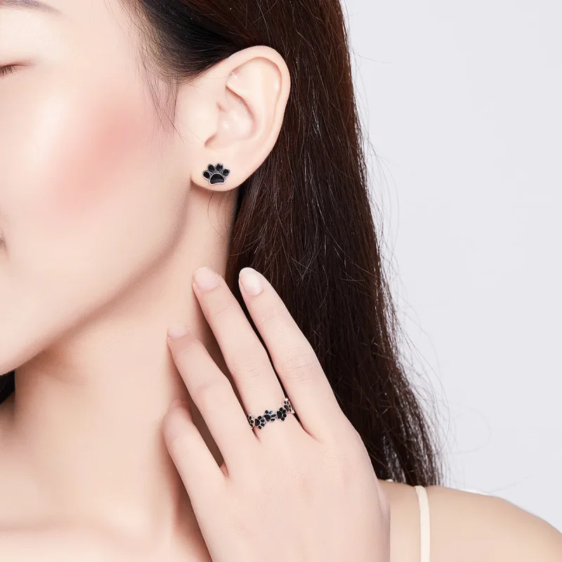 (image for) Pandora Style Footprint Jewelry set - SET013 - View 4