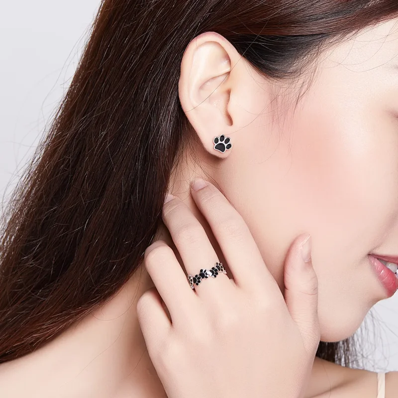 (image for) Pandora Style Footprint Jewelry set - SET013 - View 5