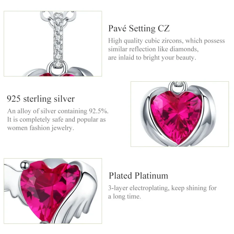 (image for) Pandora Style Guardian Hearts Jewelry set - SET008 - View 5