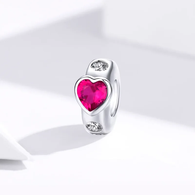 (image for) Pandora Style Silver Bright Love Spacer Charm - BSC123 - View 2