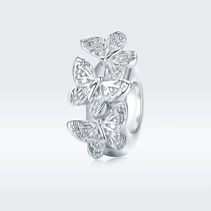 (image for) Pandora Style Silver Butterfly Spacer Charm - BSC120