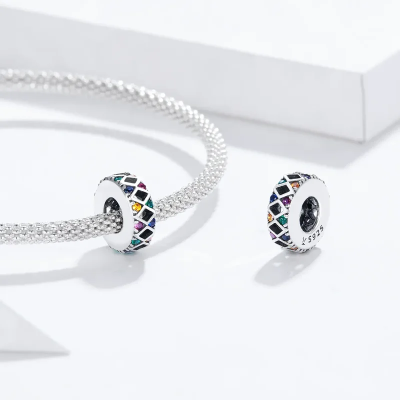 (image for) Pandora Style Silver Circus Jumping Game Spacer Charm - SCC1659 - View 4