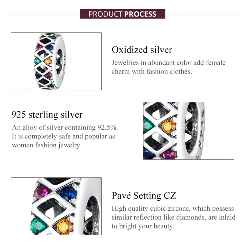 (image for) Pandora Style Silver Circus Jumping Game Spacer Charm - SCC1659 - View 6