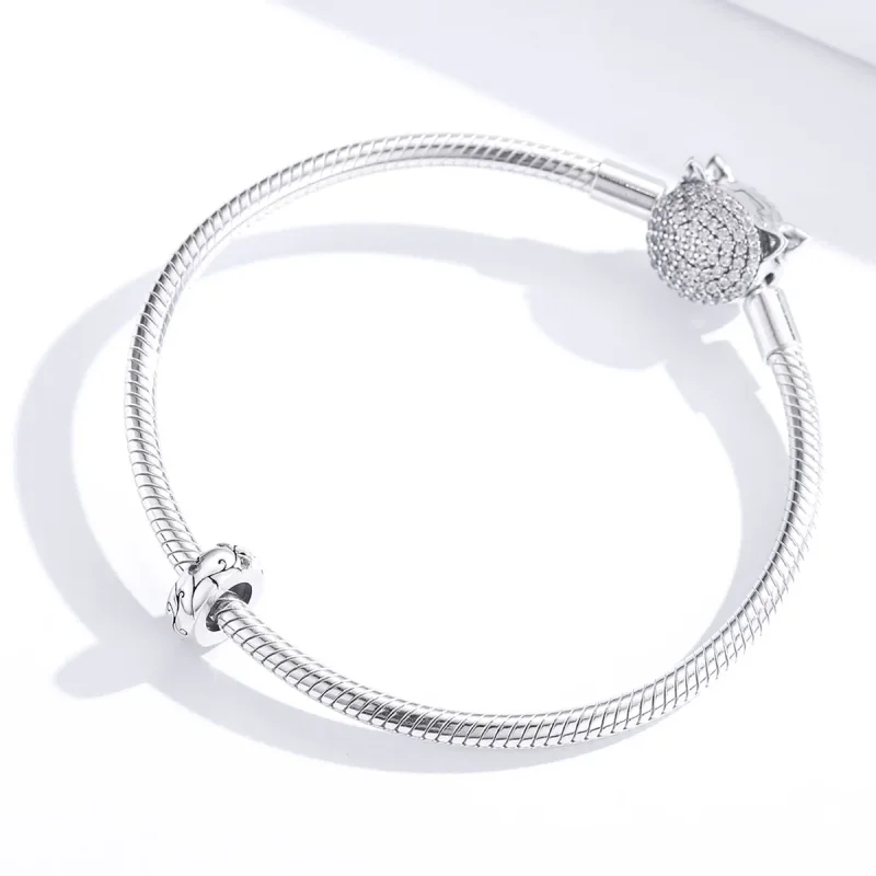 (image for) Pandora Style Silver Classical Pattern Spacer Charm - SCC1559 - View 2