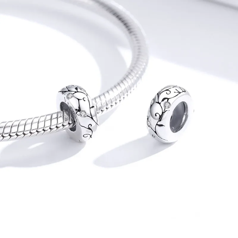 (image for) Pandora Style Silver Classical Pattern Spacer Charm - SCC1559 - View 4