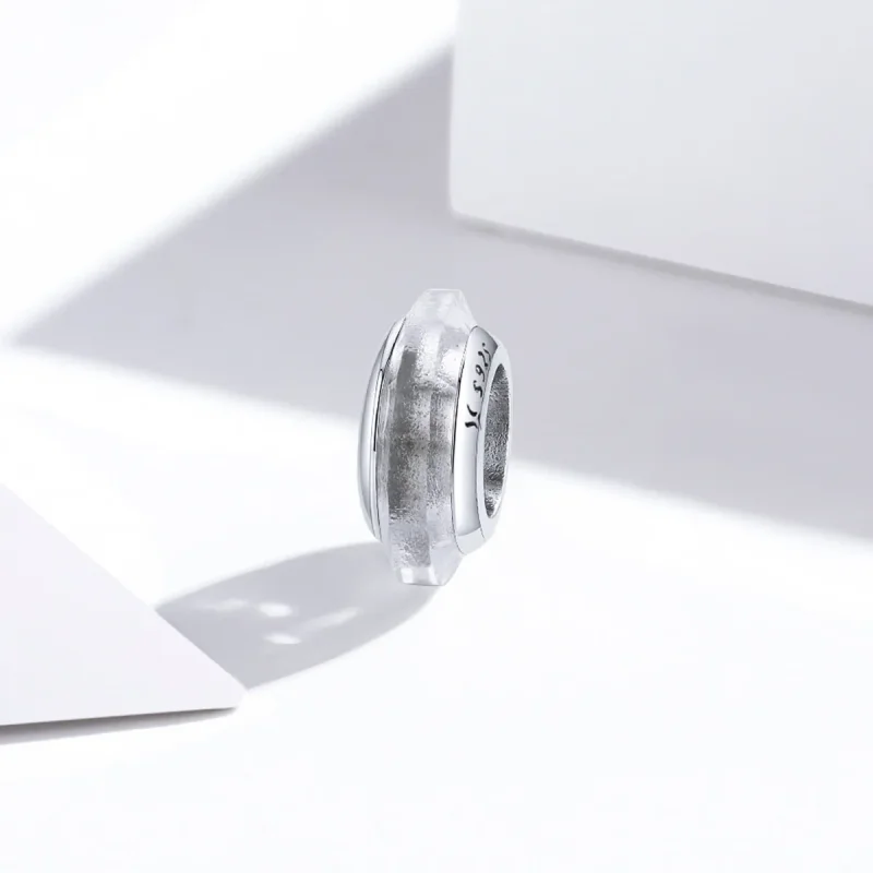 (image for) Pandora Style Silver Crysta Spacer Charm - SCC1818 - View 2