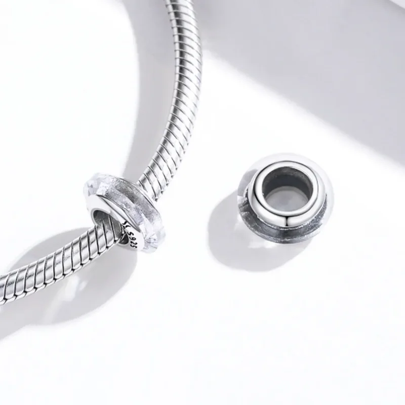 (image for) Pandora Style Silver Crysta Spacer Charm - SCC1818 - View 4