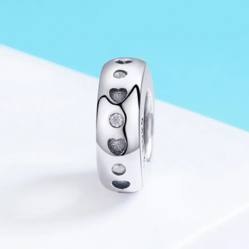 (image for) Pandora Style Silver Cute Spacer Charm - SCC593 - View 3