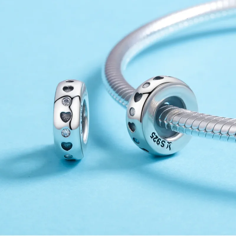 (image for) Pandora Style Silver Cute Spacer Charm - SCC593 - View 5