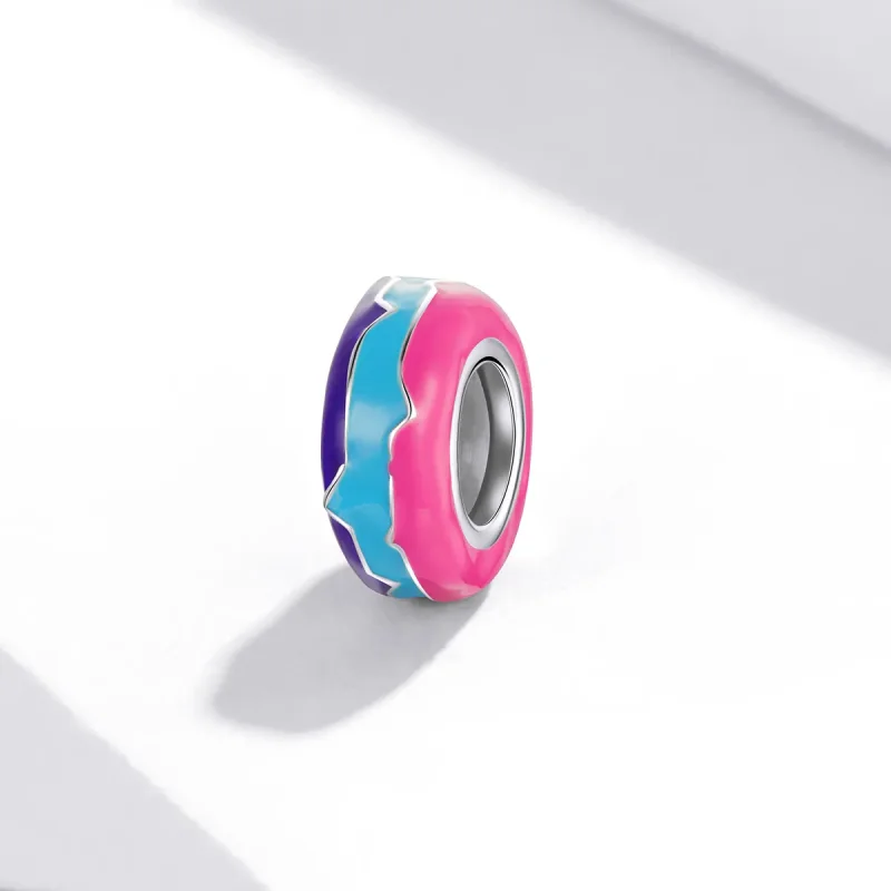 (image for) Pandora Style Silver Cyberpunk - Dazzling Beads Spacer Charm - SCC1843 - View 2