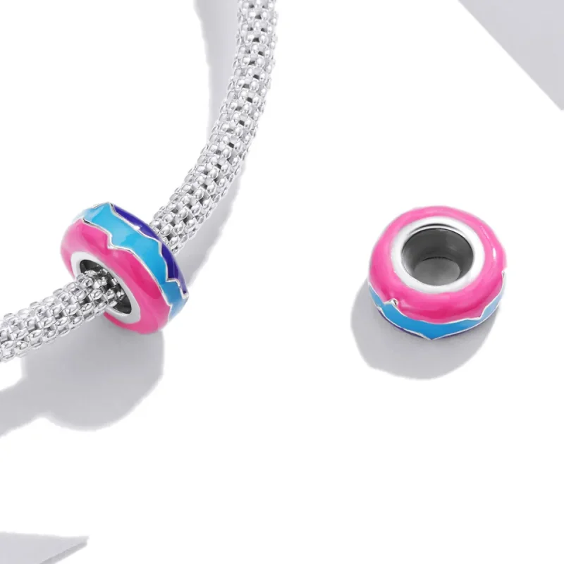 (image for) Pandora Style Silver Cyberpunk - Dazzling Beads Spacer Charm - SCC1843 - View 4