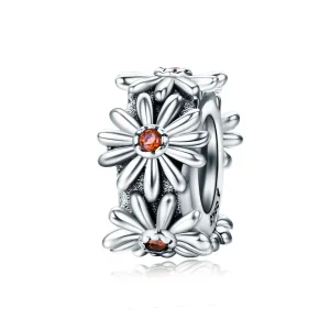 (image for) Pandora Style Silver Daisy Wreath Spacer Charm - SCC598