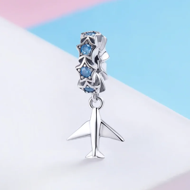 (image for) Pandora Style Silver Dream of Traveling Spacer Charm - SCC882 - View 2