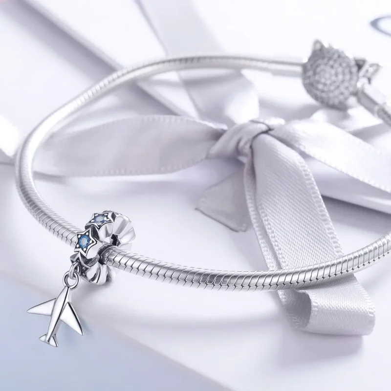 (image for) Pandora Style Silver Dream of Traveling Spacer Charm - SCC882 - View 3