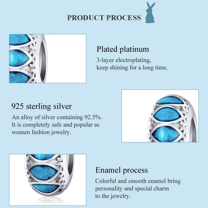 (image for) Pandora Style Silver Easter Spacer Charm - BSC221 - View 7