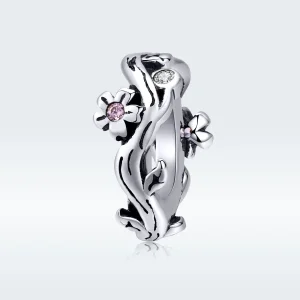 (image for) Pandora Style Silver Flower Spacer Charm - SCC1448