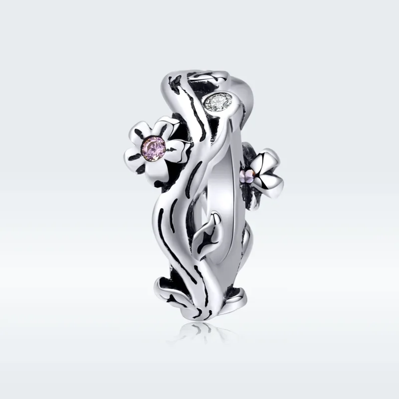 (image for) Pandora Style Silver Flower Spacer Charm - SCC1448