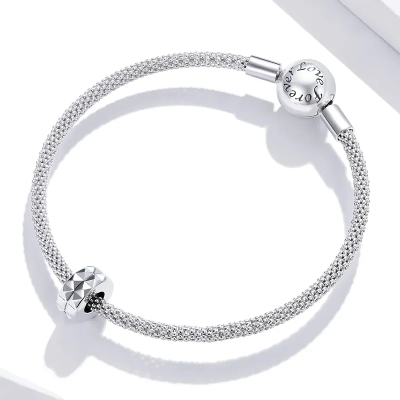 (image for) Pandora Style Silver Geometry Spacer Charm - SCC1789 - View 3