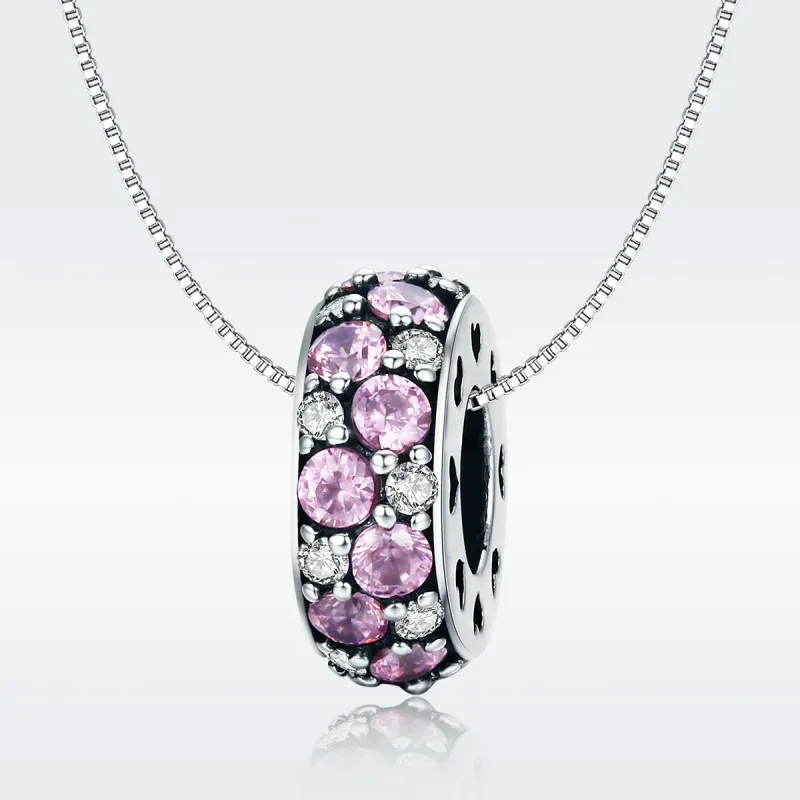 (image for) Pandora Style Silver Heart Spacer Charm - SCC635 - View 9