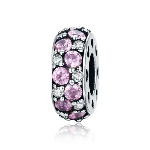 (image for) Pandora Style Silver Heart Spacer Charm - SCC635