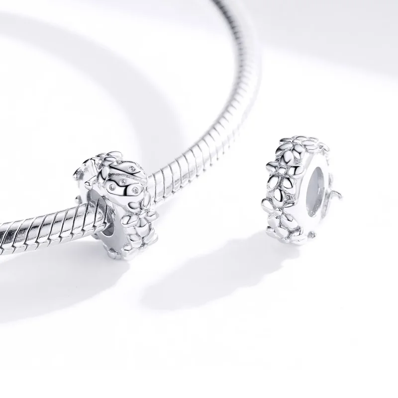 (image for) Pandora Style Silver Ladybug Spacer Charm - BSC112 - View 3