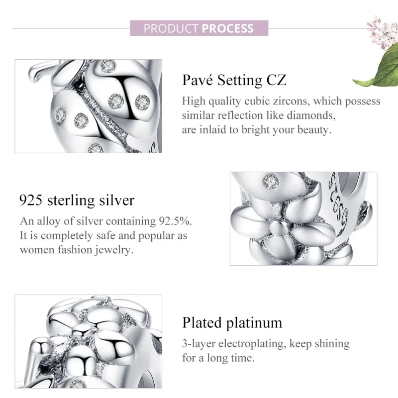 (image for) Pandora Style Silver Ladybug Spacer Charm - BSC112 - View 7