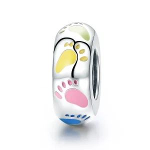 (image for) Pandora Style Silver Little Feet Spacer Charm - SCC752