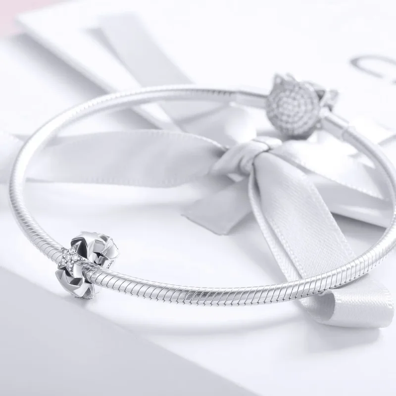 (image for) Pandora Style Silver Little Stars Spacer Charm - SCC929 - View 3