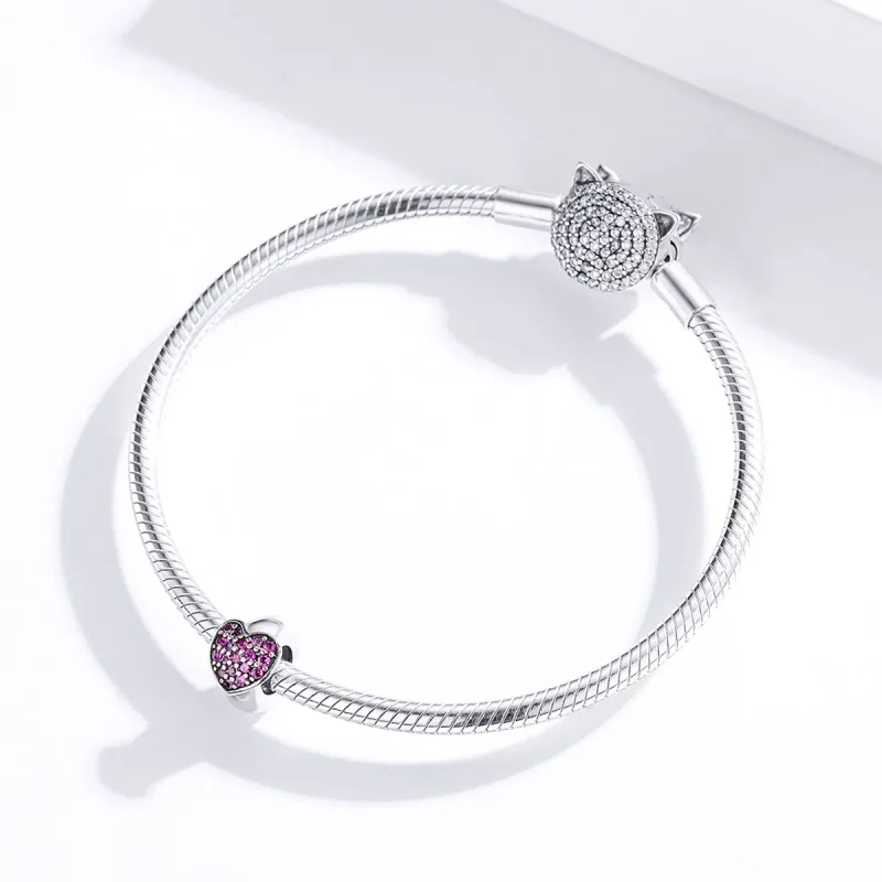 (image for) Pandora Style Silver Love Spacer Charm - SCC1336 - View 3