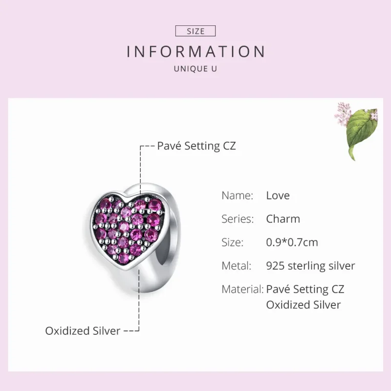 (image for) Pandora Style Silver Love Spacer Charm - SCC1336 - View 7
