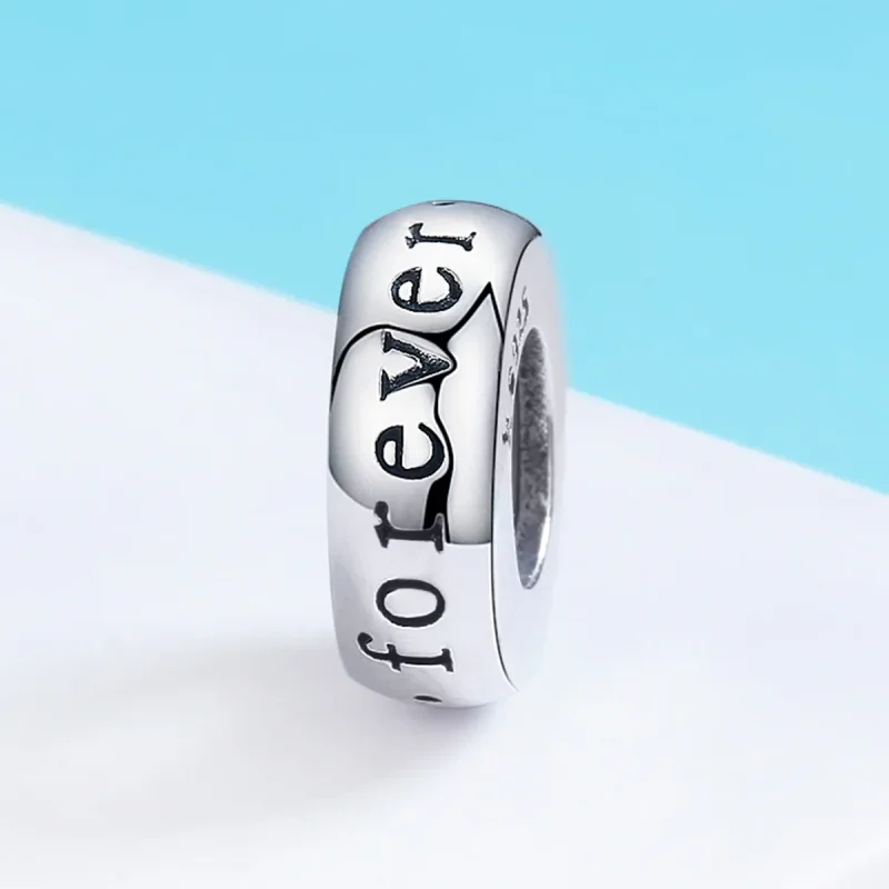 (image for) Pandora Style Silver Love You Forever Spacer Charm - SCC595 - View 3