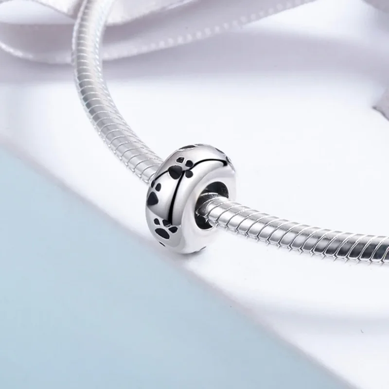 (image for) Pandora Style Silver Pet Imprint Spacer Charm - SCC594 - View 4