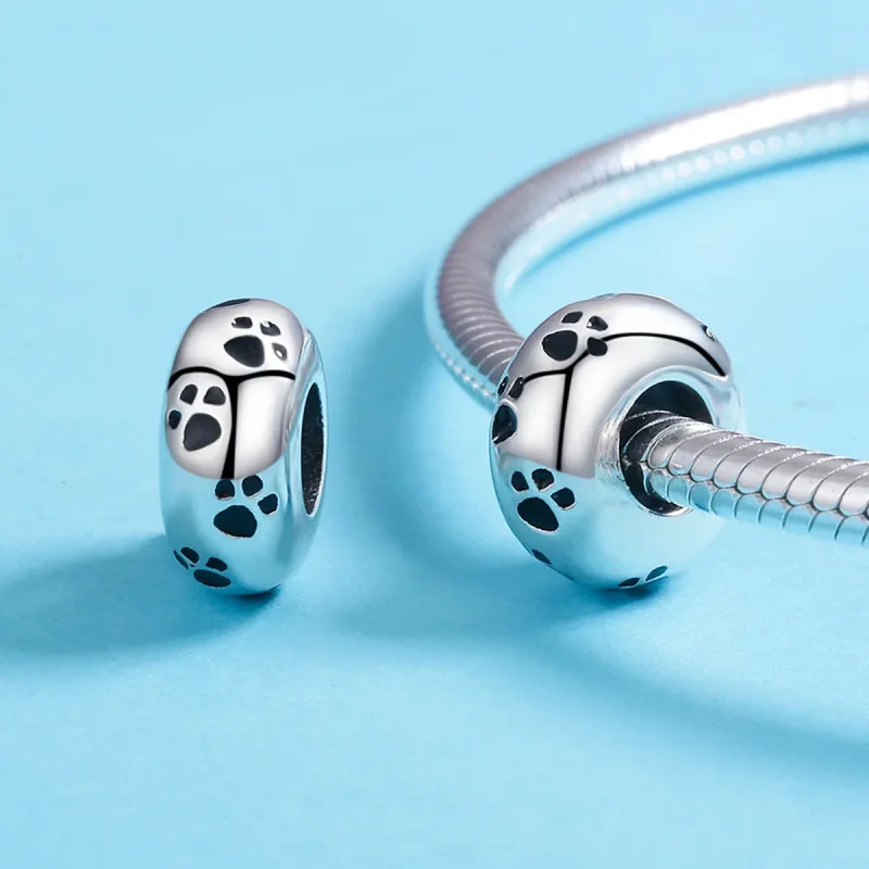 (image for) Pandora Style Silver Pet Imprint Spacer Charm - SCC594 - View 5