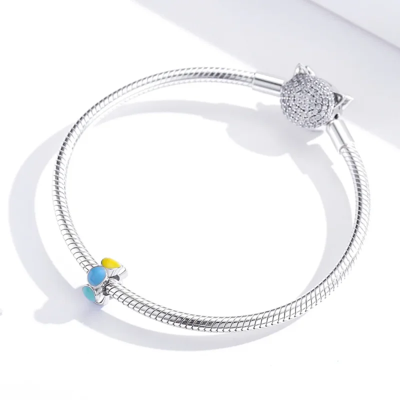 (image for) Pandora Style Silver Rainbow Bubble Spacer Charm - SCC1555 - View 2
