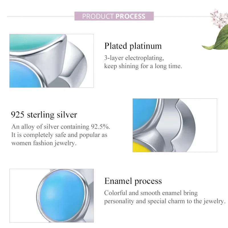(image for) Pandora Style Silver Rainbow Bubble Spacer Charm - SCC1555 - View 8
