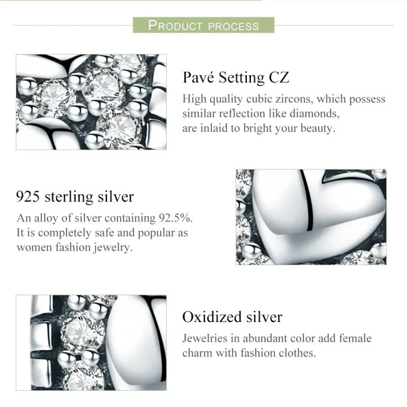 (image for) Pandora Style Silver Shine In My Heart Spacer Charm - SCC798 - View 7