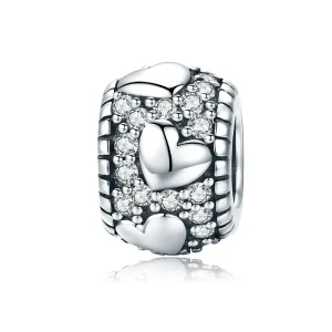 (image for) Pandora Style Silver Shine In My Heart Spacer Charm - SCC798