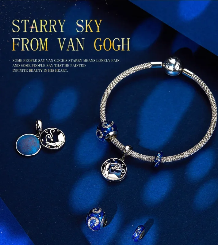 (image for) Pandora Style Silver Star Glow Spacer Charm - SCC1388 - View 6