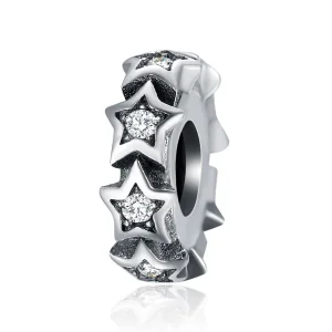(image for) Pandora Style Silver Star Spacer Charm - SCC244