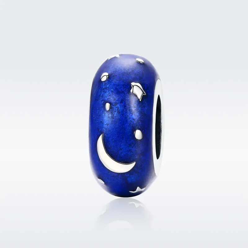 (image for) Pandora Style Silver Starry Sky Spacer Charm - SCC599 - View 2
