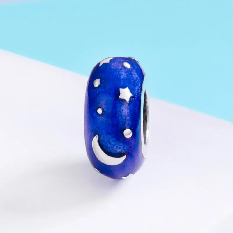 (image for) Pandora Style Silver Starry Sky Spacer Charm - SCC599 - View 3