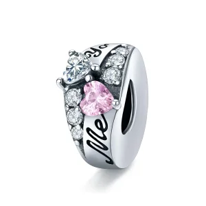 (image for) Pandora Style Silver Sweet Heart Spacer Charm - BSC283