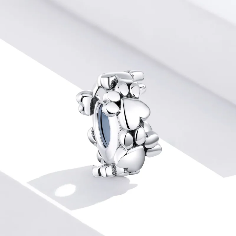 (image for) Pandora Style Silver Sweet Hearts Spacer Charm - SCC1504 - View 4